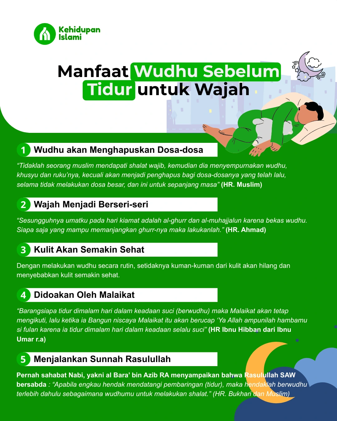 Manfaat Wudhu Sebelum Tidur untuk Wajah